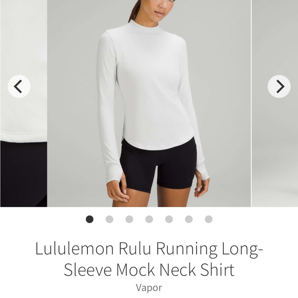 Lululemon Rulu Running Long-Sleeve Mock Neck Shirt
